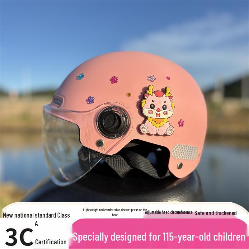 New 3C Certified Kids' Helmet (Ages 1-15) - Breathable, Sun-Protective, Impact-Resistant for Summer
