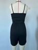 2026 Summer Women's Spaghetti Strap Casual Bandeau Jumpsuit with Wide Leg Shorts