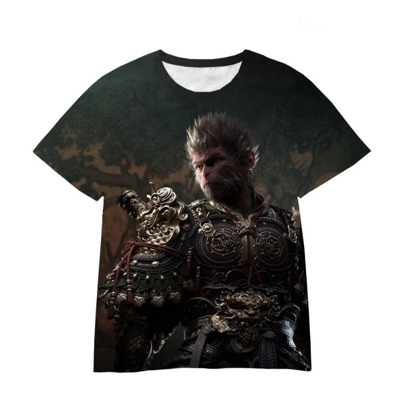 Wukong Cartoon Game 3D Digital Printed Loose Casual T-shirt