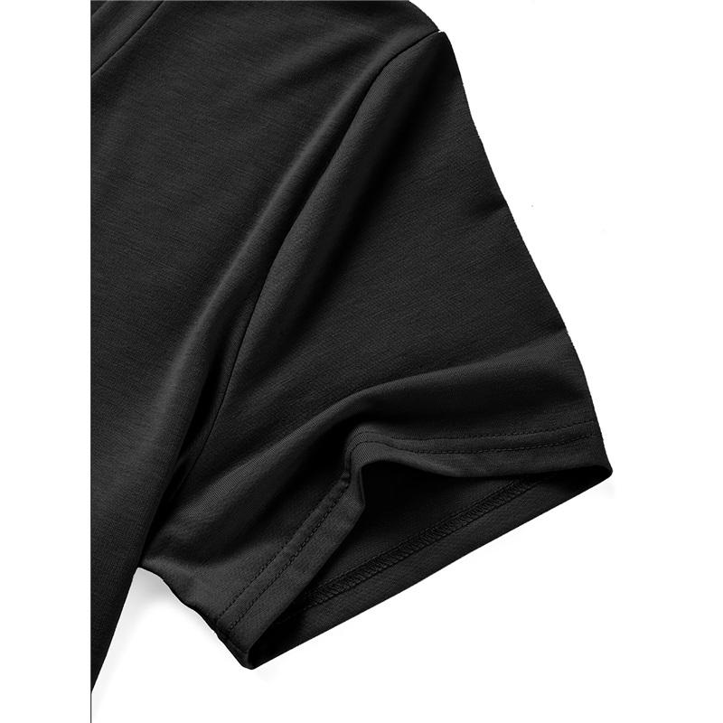 Europese en Amerikaanse heren T-shirt met korte mouwen en V-hals Slim effen kleur casual