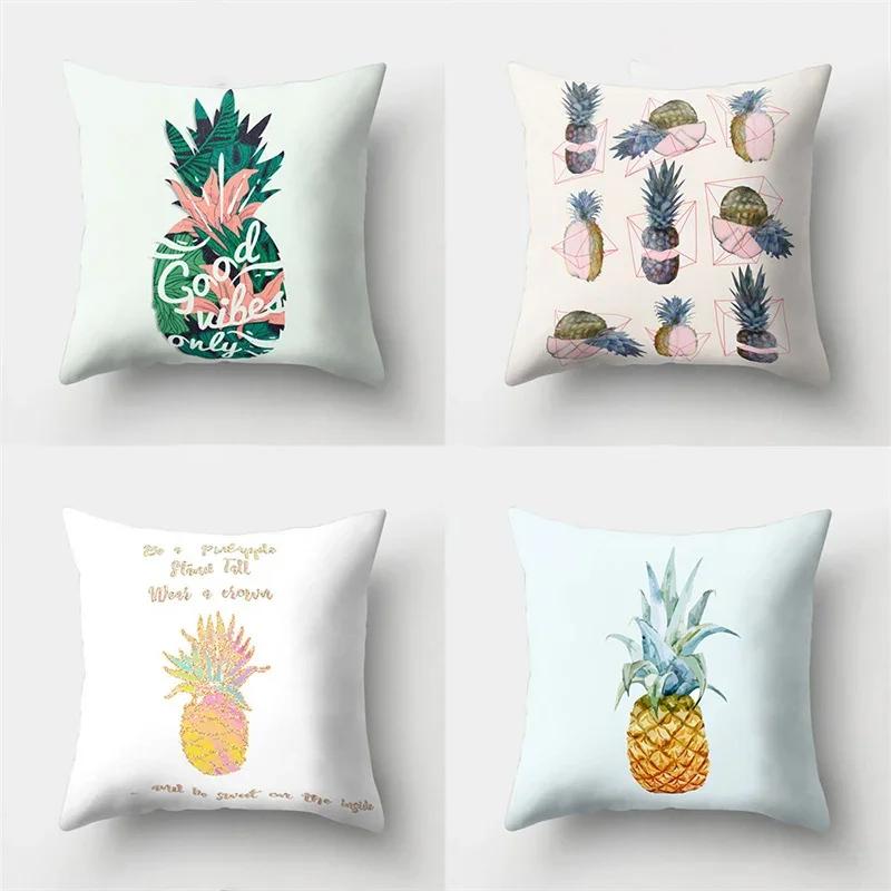 Creative Cartoon Pineapple Fruit Art Bedroom Sofa Car Waist Cushion Pillowcase Home Decoration