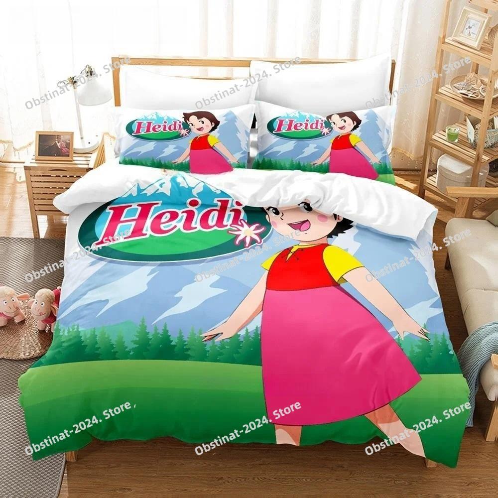 

3D Print Anime Heidi, Girl of the Alps Beding Set Single Twin Ful Quen King-Sized Dimensionsd Dimensions Bed Linen Set Adult People Kid Bedrom Duvet 100*200cm Single