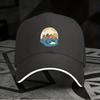 New 1pc, "Sunset Babe" Adjustable Sandwich Baseball Cap, Lightweight Printed Craft Women's Hat, "Beach Vacation" Men's Trendy Ca