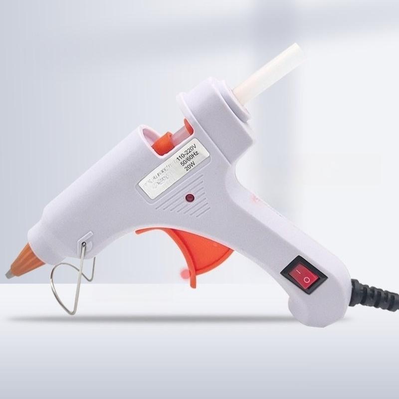 Heißklebepistole Mehrfarbig Handgemachte Klebepistolen Haushalts Kinder Schönheit Nähpistole 20W Handgemachte DIY Heißklebepistolen Geeignet für Zubehör
