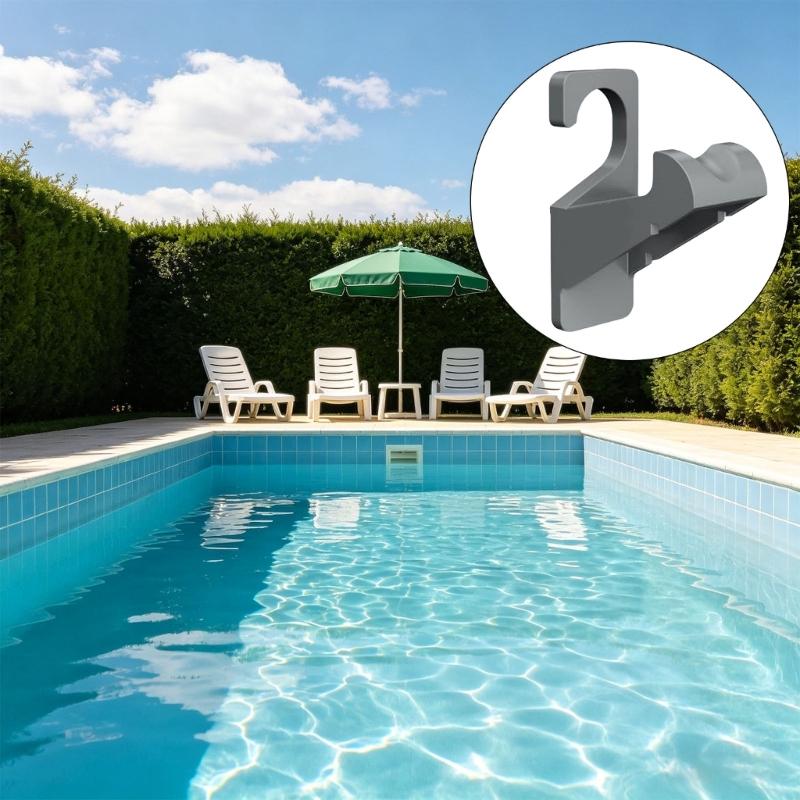 Swimming Pool Hose Holder Make Of Plastic For Easy Installation Pipe Support Bracket Easy Installation Pool Accessory