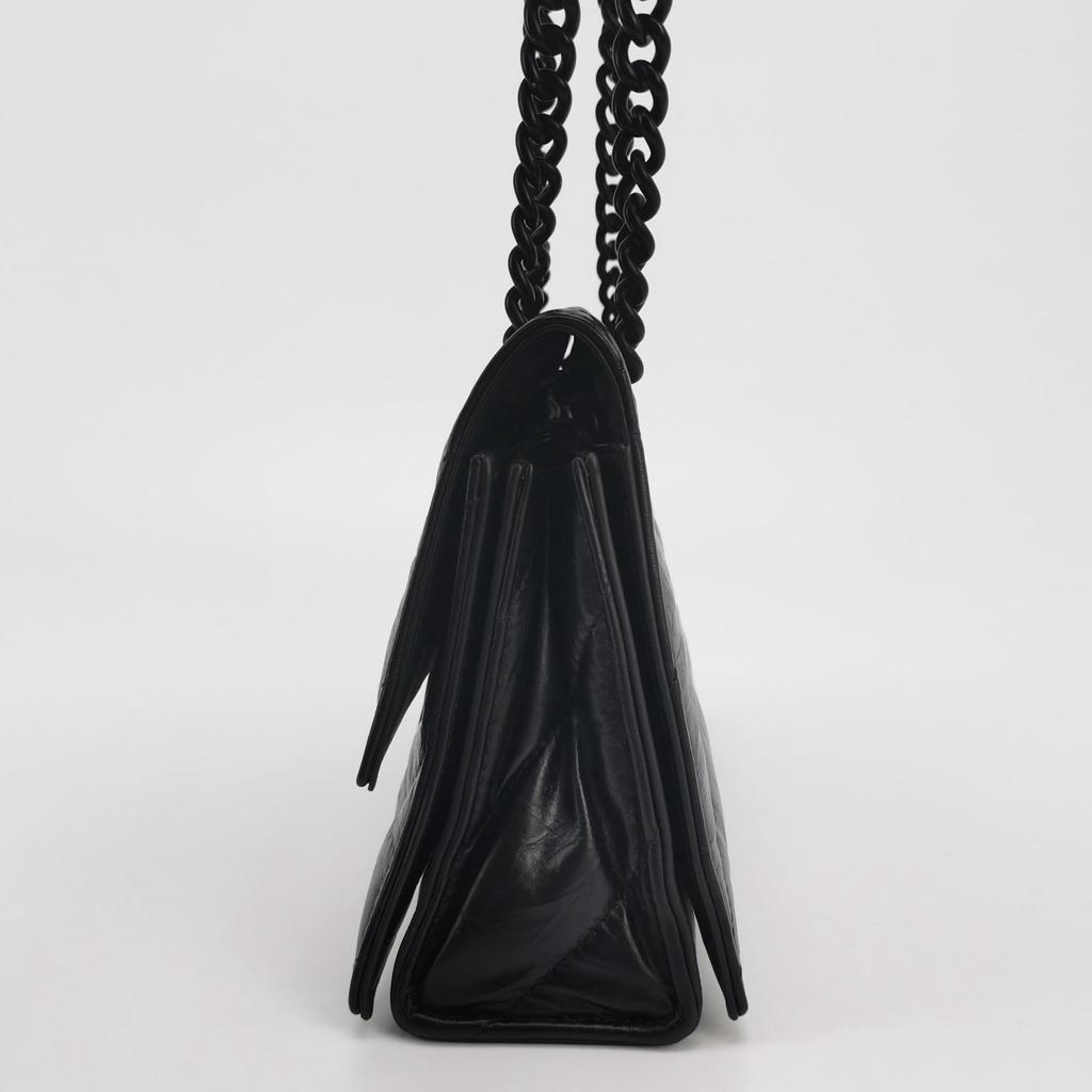 [Pre-Owned] Balenciaga Crush Chain Bag 'Black' - Excellent #HEBCPR