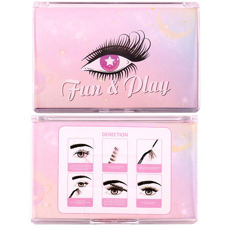 Thick Diy Fun Plate Lazy Single Cluster False Eyelashes Combination Fairy Hair Self-Adhesive Fishtail Comic Eyelashes