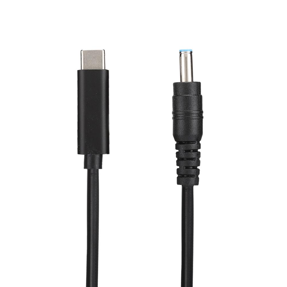 DC Plugs Cable 19V 65W PD Induction Chip USB to DC Cable 4.5mm x 3.0mm Output for HP TYPE C