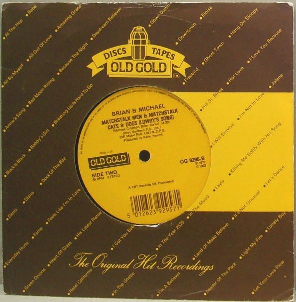 

7inch Record LENA MARTELL / BRIAN & MICHAEL - One Day At A Time / Matchstalk Men OG9295 Old Gold - UK Pop Used