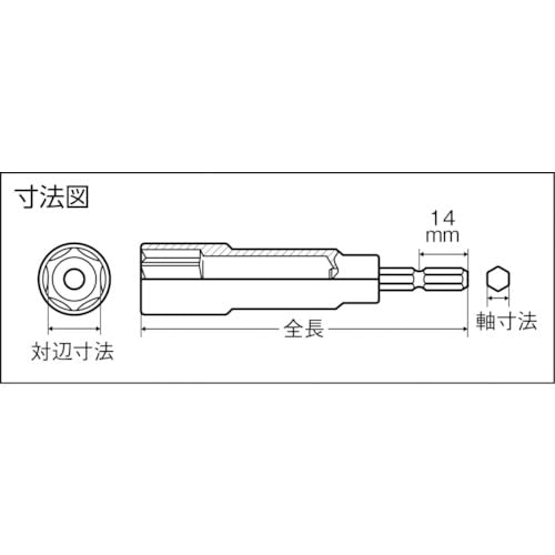 TRUSCO Electric Screwdriver Socket 16mm TEF-16
