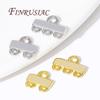 18K Gold Plated Pendant Bails Connector For Jewelry Making,2/3 Strand Layer Clasps For DIY Necklace Bracelets Accessories