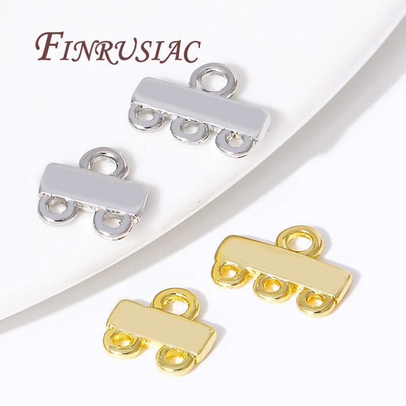 18K Gold Plated Pendant Bails Connector For Jewelry Making,2/3 Strand Layer Clasps For DIY Necklace Bracelets Accessories