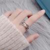 Fidget Anxiety Ring 925 Sterling Silver Bead Ring Stress Relieving Fidget Peace Rings for Anxiety Transfer Bead Open