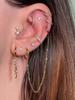 10pcs Exquisite Star Water Drop Pendant Multiple Synthetic Zircon Earrings Women's Daily, Music Festival Vacation Jewelry