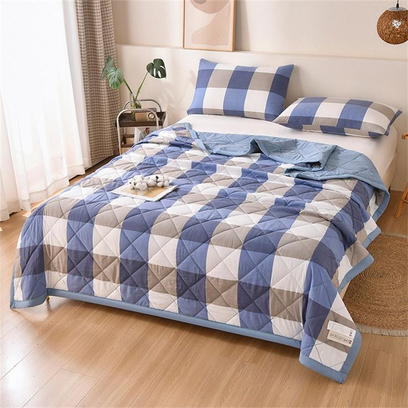 Air Conditioner Quilt Lightweight Washed Cotton Quilt Summer Blanket Quilted Cooling Comforter Summer Quilt Air Condition Thin Blanket (no Pillowcase)