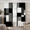 Room Darkening Geometric Blockout Curtains Polyester Drapes Living Home Decor Curtain Set Of 2 Modern Made With Rod Pocket Washable Ready
