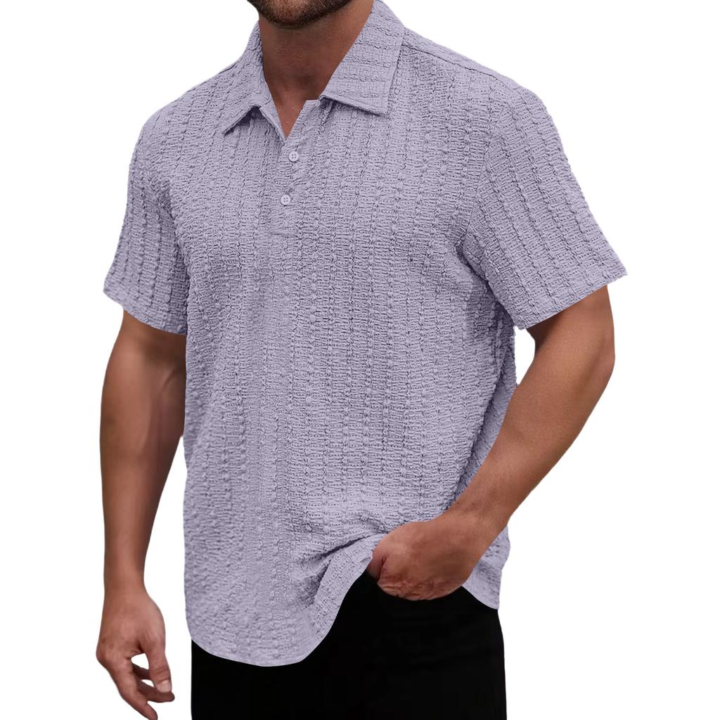 Men's Casual Zip-Up Short-Sleeve Top