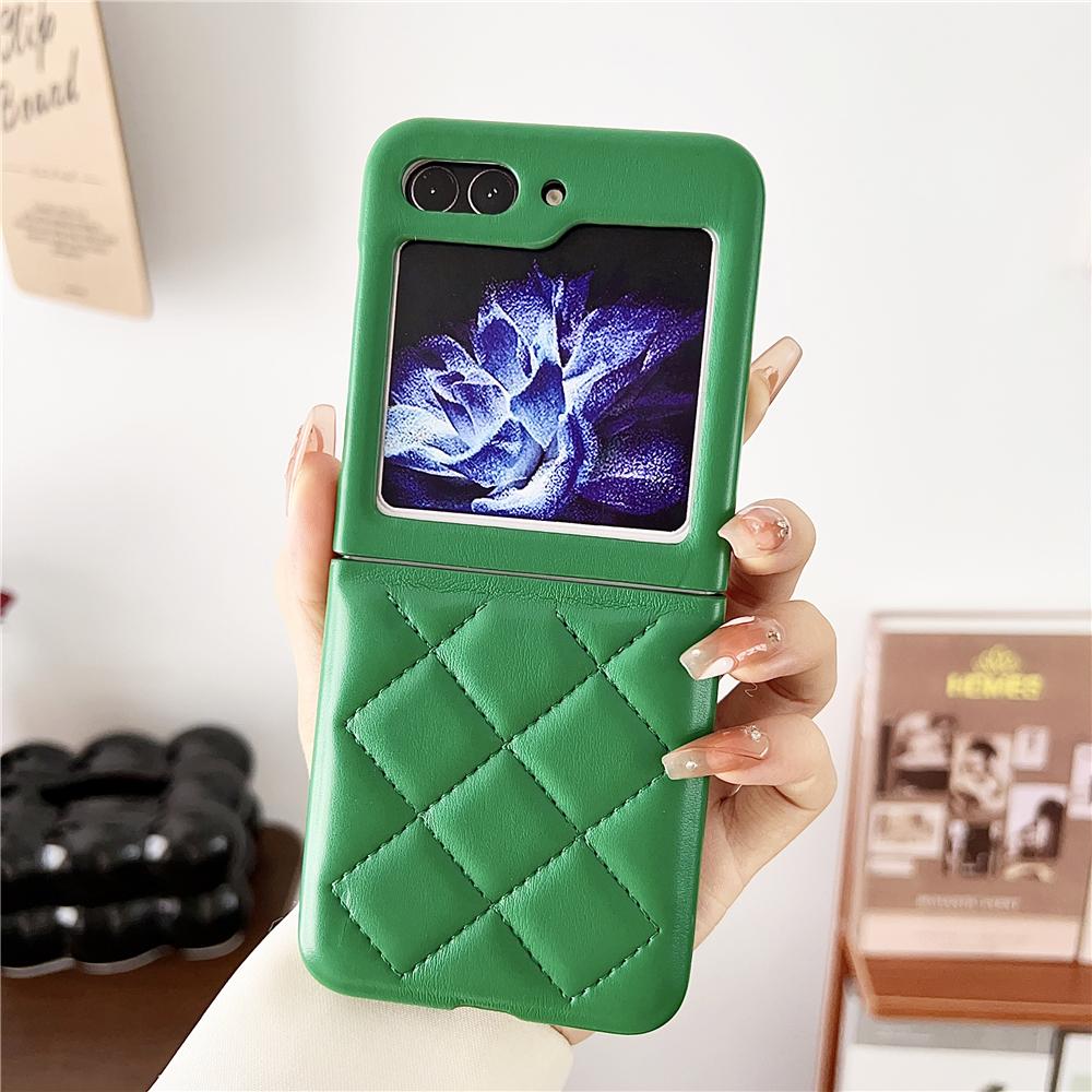 

Модный кожаный тканевый чехол для телефона для Samsung Galaxy Z Flip 5 Z Flip 4 Z Flip 3 5G S23 Ultra S22 Plus противоударный полный защитный чехол-бампер Coque Samsung S23 ultra зелёный