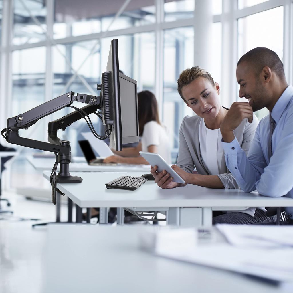 Ergotron LX Desk Dual Monitor Arm Horizontal 2 Screens Matte Black Up To 27 Inches Compatible with VESA Standards (6.4-18.1kg) 45-245-224