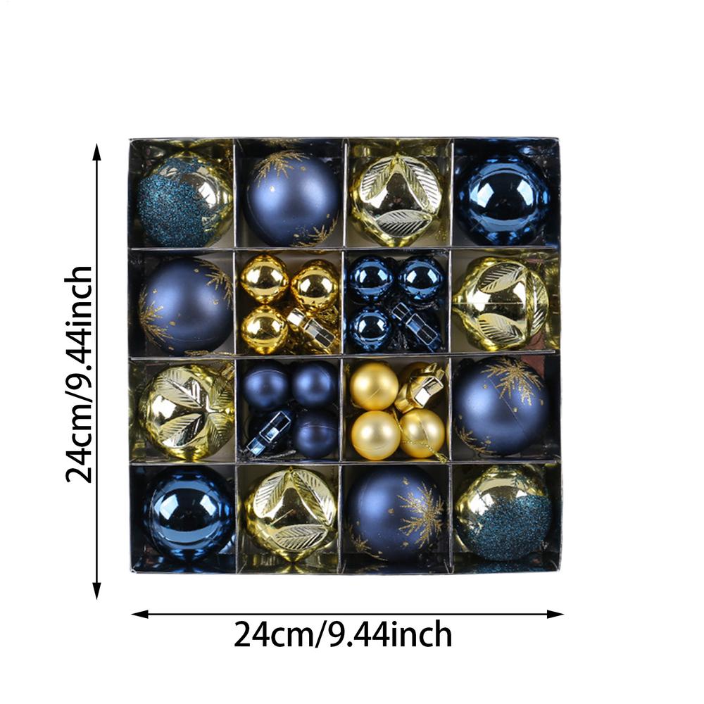 

Christmas Ornaments Set 44 Pieces Shatterproof Balls Ornaments Seasonal Pendants For Home Apartment Retail Store Balcony Living 24cm