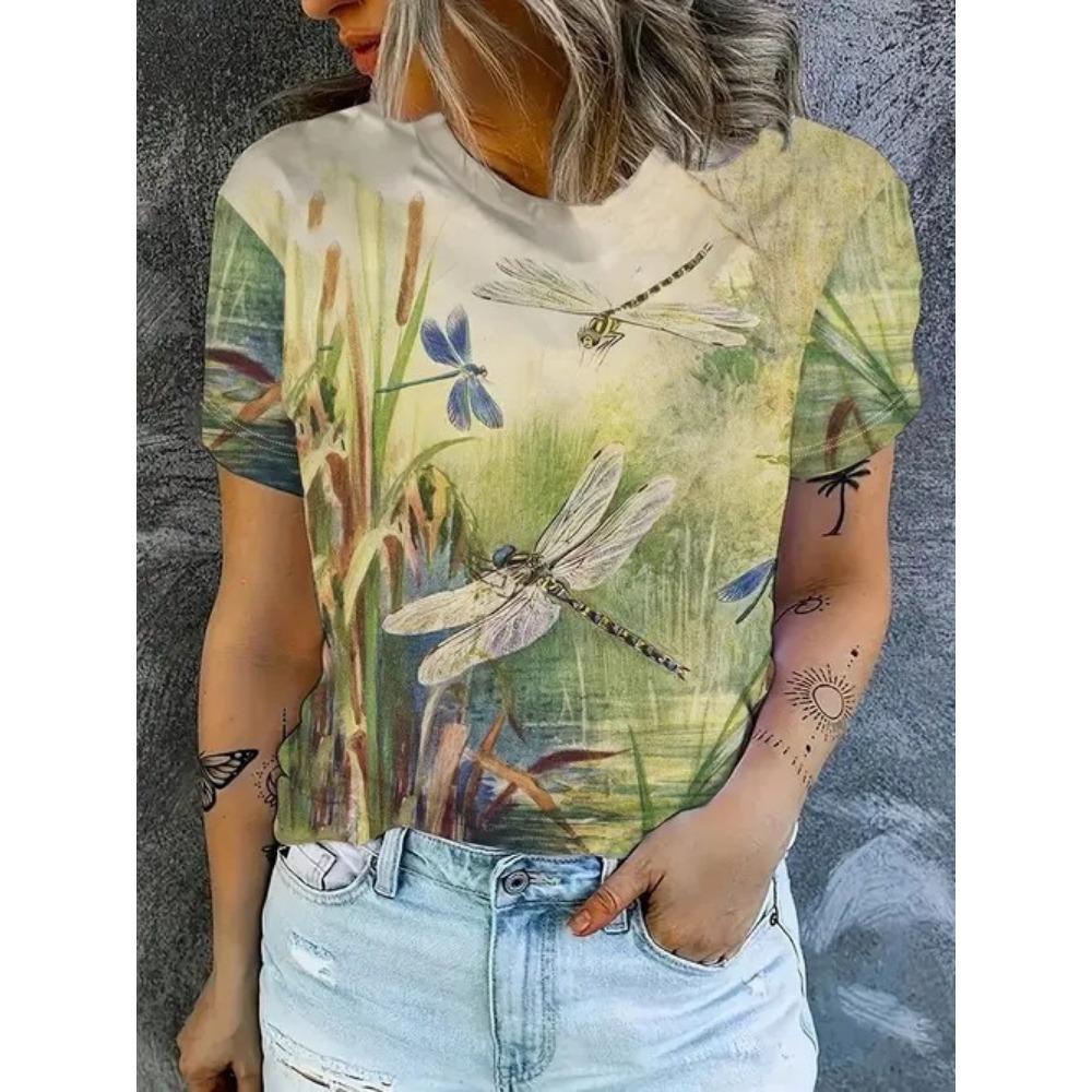 

Mandala flower 3D printed T-shirt for women s casual round neck short sleeved T-shirt Harajuku street wear T-shirt 5XL