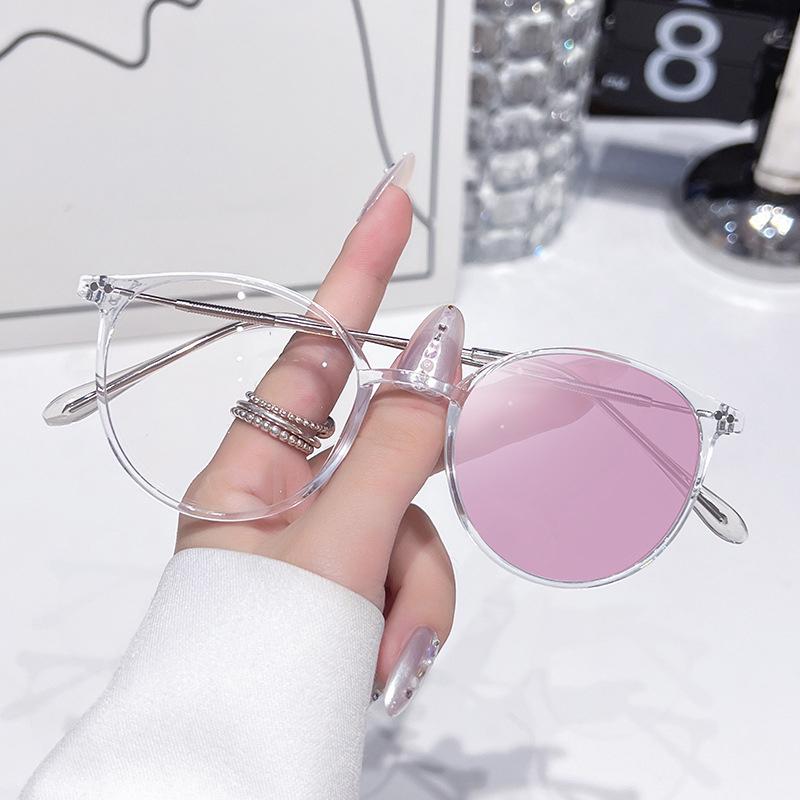 

Модные уличные ультралегкие меняющие цвет фотохромные очки унисекс с круглой оправой