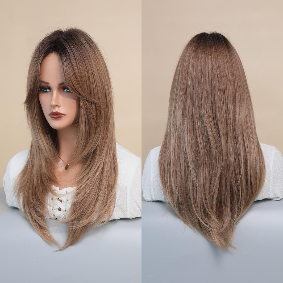 

Синтетические парики блондинки с челкой для женщин, длинные объемные волосы, косплей, вечерние, Лолита, натуральные термостойкие парики, волокно, повседневные волосы MW9039-804