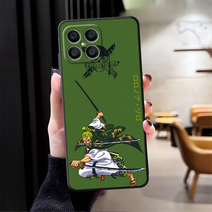 

Case for Honor 70 Magic5Lite X8 8X X7 X9a X6 90 X5b 200 400 Lite Black Soft Phone Cover Anime One Pieces Zoro Honor X8b