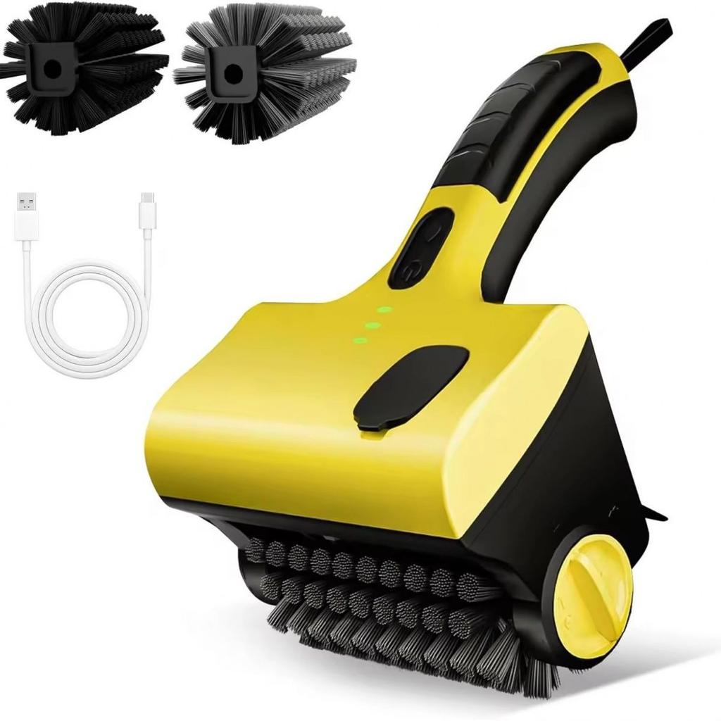 Cordless Electric BBQ Brush,Wireless Grill Cleaning Tool for Outdoor Camping,Barbecue Grill Scrubber,Tile Bathtub Cleaning Brush
