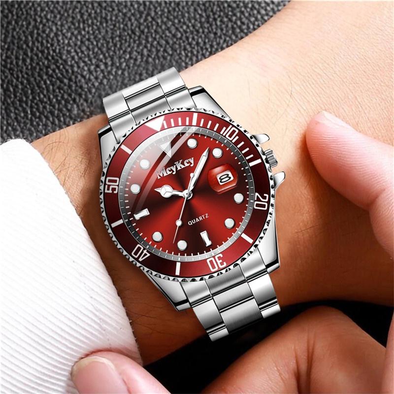 1PC Men s Luxury Watch Business Style Men s Calendar Simple Dial Quartz Watch Best Gift for Men