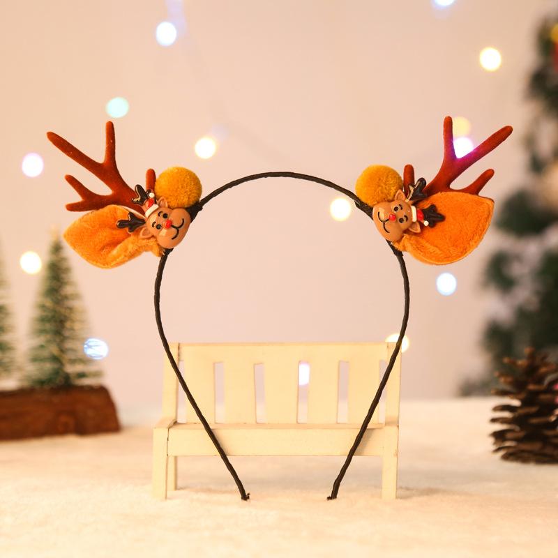Christmas Decorations Santa Claus Antlers Hairpin Hairband Christmas Hairband Children's Christmas Gift