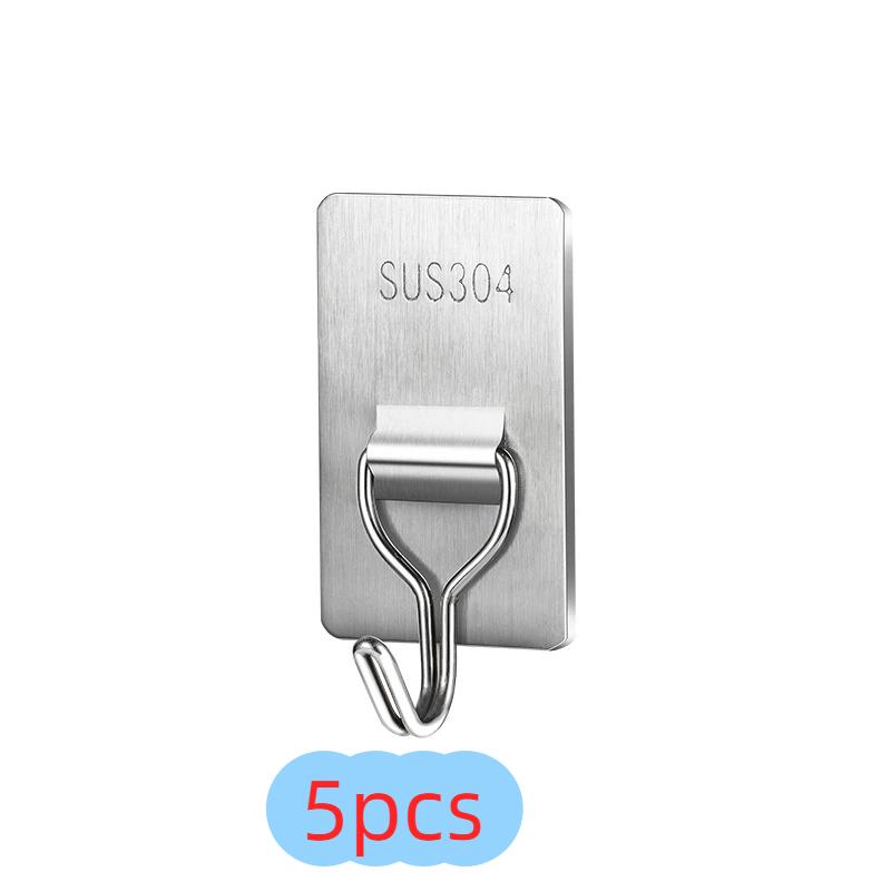 Stainless Steel Movably Hook Wire-drawing Hook Multifunctional Kitchen and Bathroom Hook Door Hook Single Hook