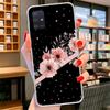 Black White Stripes Flower Cover Phone Case For Samsung Galaxy A12 A22 A32 A52 A72 A02S Phone Case Note 20 Ultra 10 S10 Plus A51