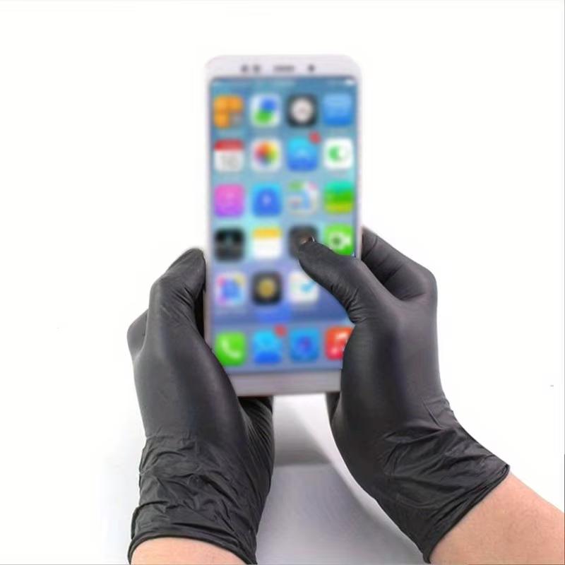 Black Disposable Nitrile Gloves Household Cleaning Gloves Pet Bathing Hair Dyeing Bathroom Nail Art Tattoo Multi-Functiona Nitri