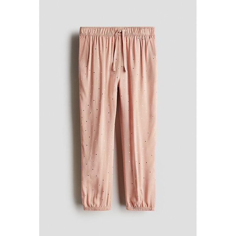 

HM Children s Clothing Girl Pants 2025 Autumn New Comfort Soft Viscose Woven Workout Pants 0924086