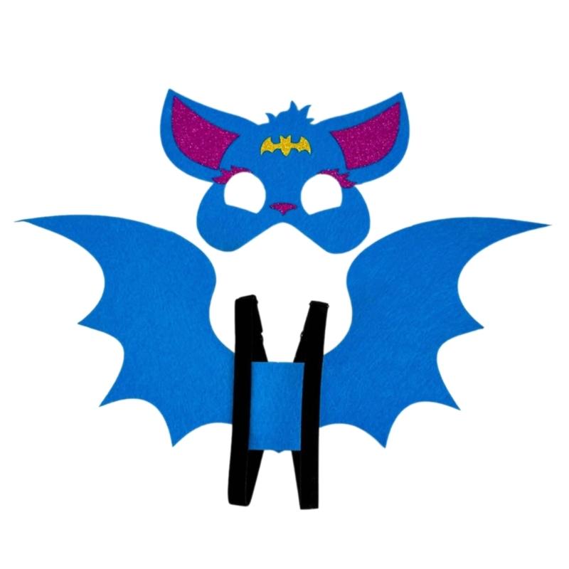 Halloween Bat Dress up Costume Accessories for Adult Kids, Including Bat Wing, Bat Mask