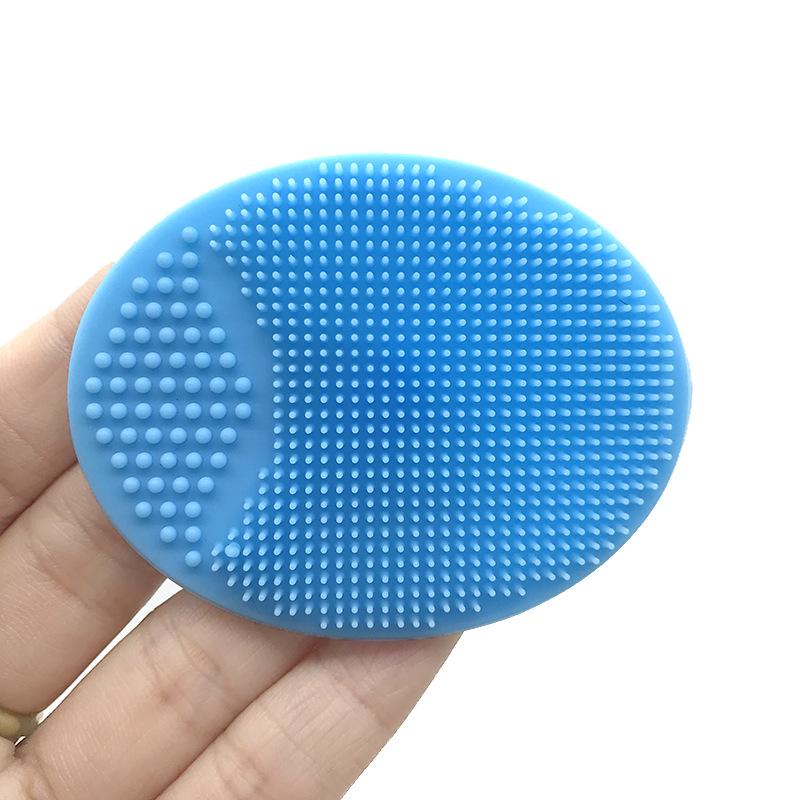 Silicone Baby Shampoo & Bath Brush - Facial and Round Face Wash Brush