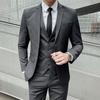 2022 Men's Solid Color Two-Button Suit & Trousers Set