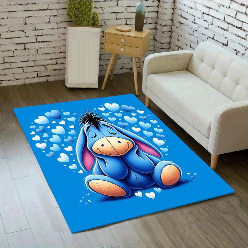 1pc Winnie The Pooh Pattern Area Rug Soft Flannel Floor Mat for Living Room,Office,Bedroom and Carpet,Sofa Coffee Table Floor Mat