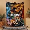 Individuelle Personalisierte Demon Slayer Druckdecke, Heimdekoration, Schlafzimmer, Sofa, Camping, Couch, Geschenke für Geburtstag Weihnachten