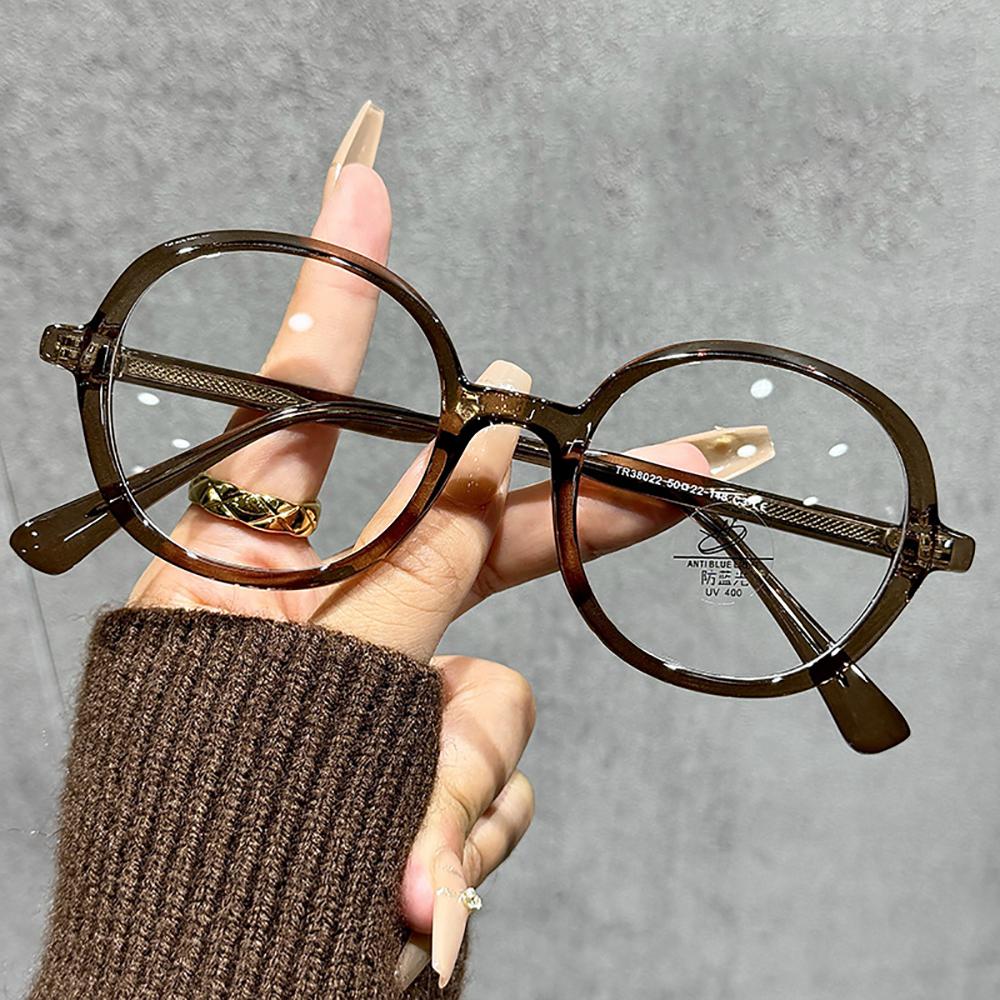 Round Frame Glasses Fashionable Fashion Glasses Anti-Blue Light Glasses Lightweight For Daily Wear Women Gaming
