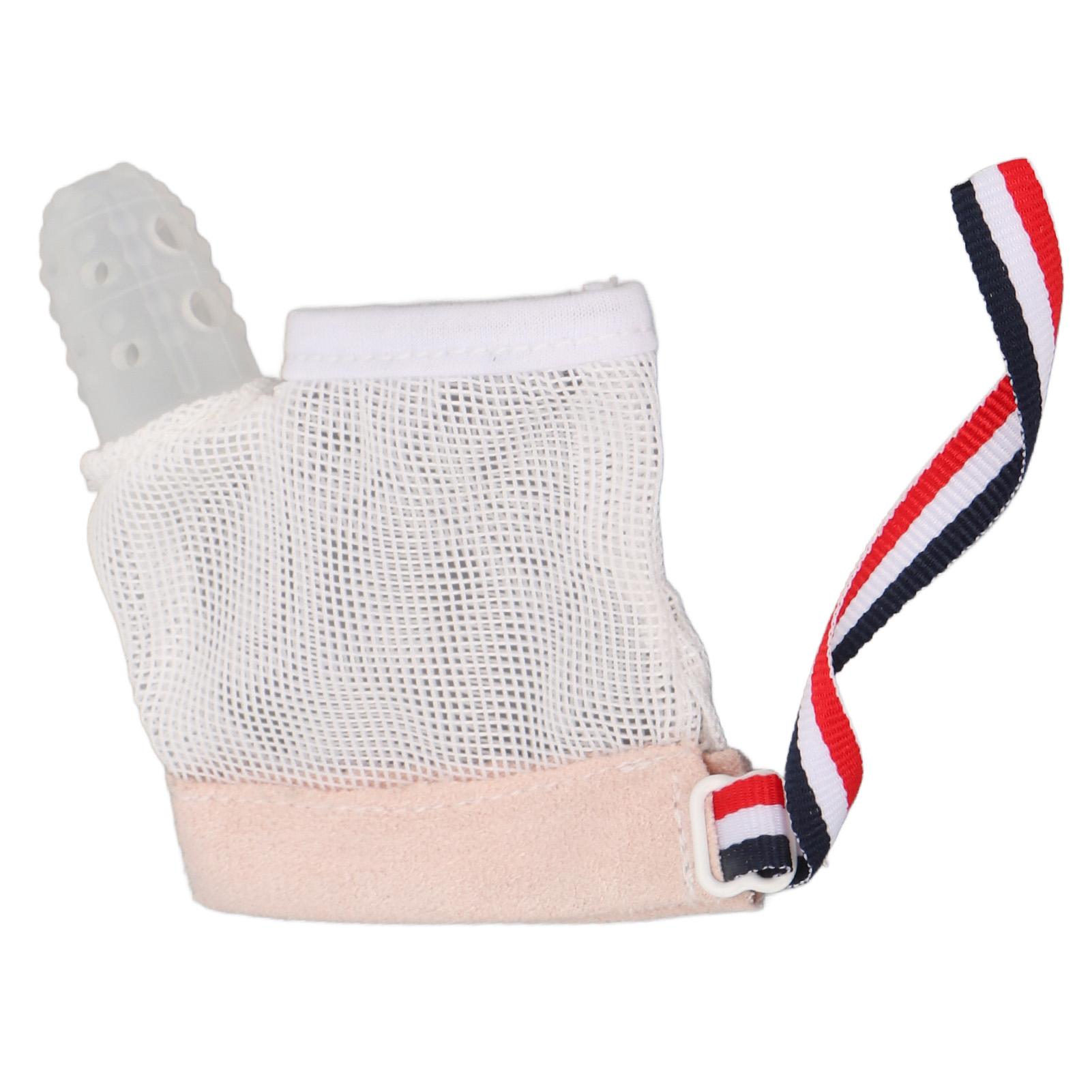 

Перчатка для остановки сосания, мягкая сетчатая силиконовая дышащая защита для защиты от сосания пальцев для малышей