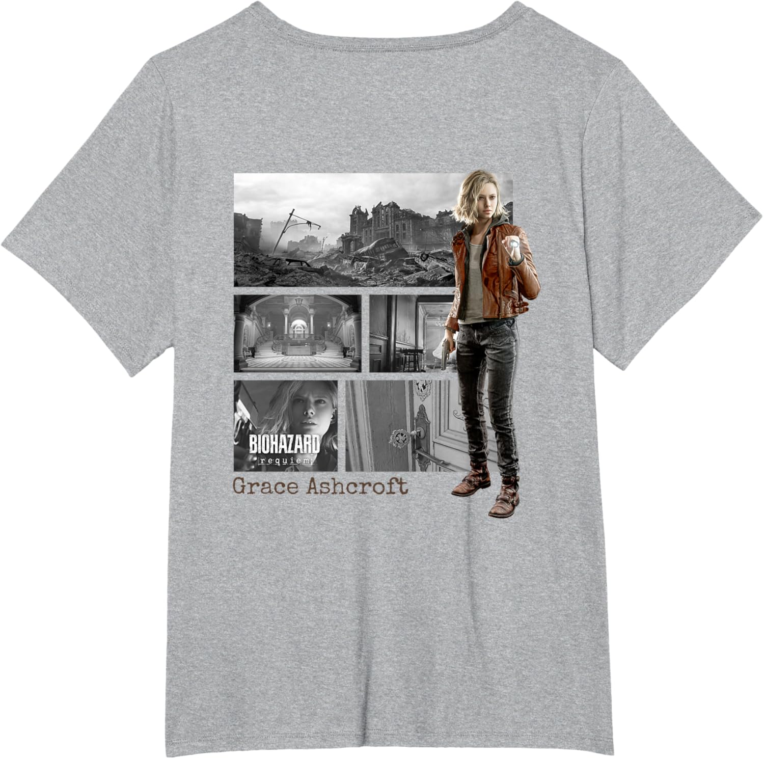Grace Ashcroft Raccoon City Survivor TShirt Resident Evil Requiem Zombie Killer RE4 Remake Style Horror Game Merch S