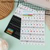 1 Conjunto de Adesivos de Piano com Letras para Iniciantes 88/61/54/49 Teclas Com Etiquetas Coloridas Removíveis para Notas Adesivos de Teclado de Piano