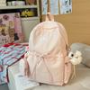 Zaino scolastico di alta gamma zaino scolastico ragazza scuola media ragazza carina zaino con fiocco a forma di cuore zaino per studente universitario semplice di alto valore