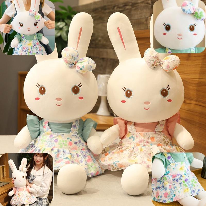 Cute Bunny Plush Toy Tianyuan Flower Cloth Dress Rabbit Princess