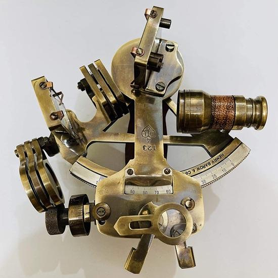 Nautical Hand-Made 15.24 Cm Brass Working Navigational Sextant Marine Ship Astrolabe Model Sextant Gift