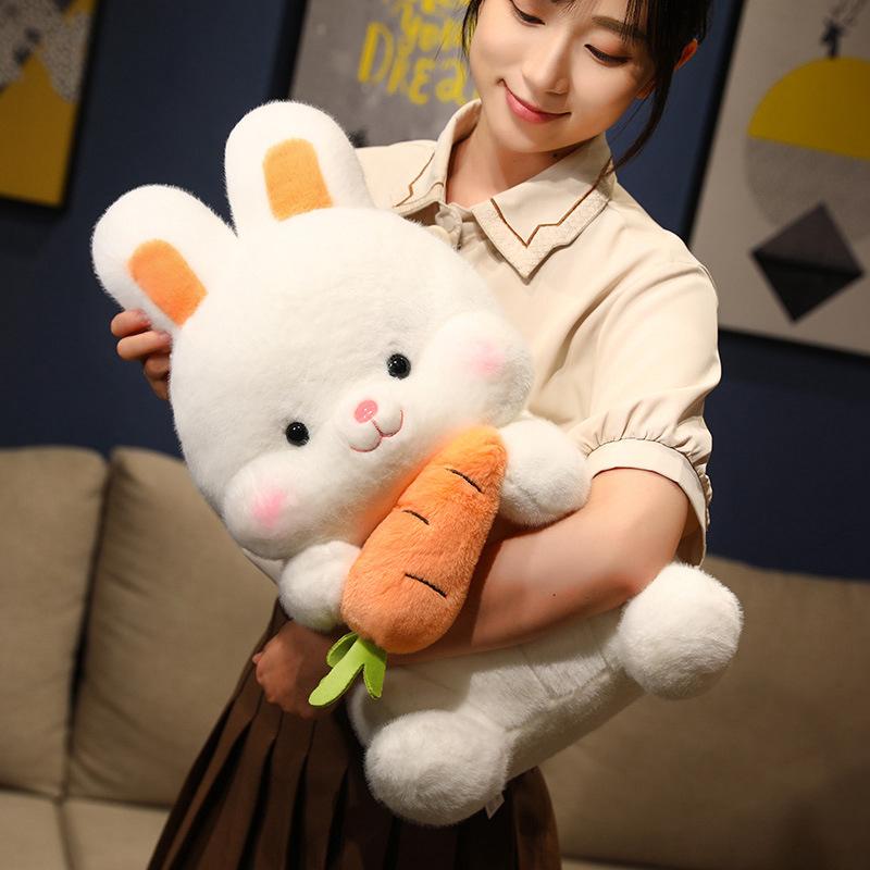 Cartoon Rabbit Doll Plush Toy Children's Doll Cute Carrot Bunny Doll Birthday Gift
