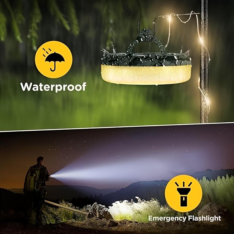 Camping Lights String, 4in 1 Upgraded Outdoor String Lights with 8 Lighting Modes, USB Charging - Portable RGB Camping String Lights for Camping
