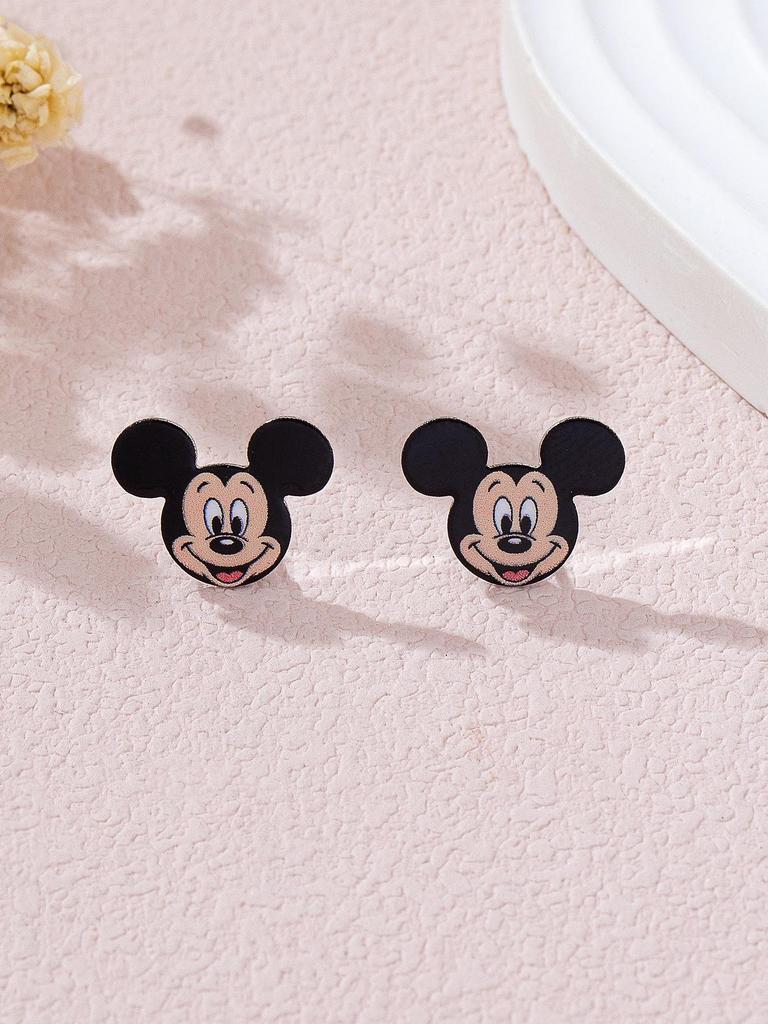 Summer Cartoon Anime Mickey Mouse Stud Earrings: Cute & Sweet for Women
